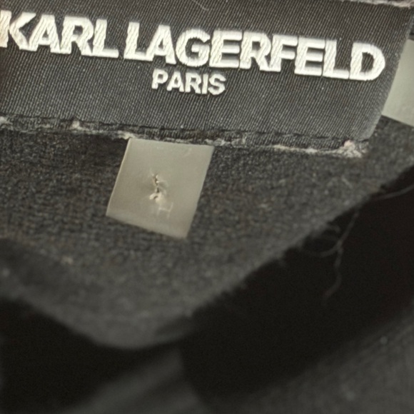 Karl Lagerfeld Paris Black Logo Jumpsuit | Size S | Drawstring Waist Sleeveless - Picture 7 of 7
